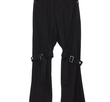 【ya-25014】 Semi-wide bondage pants (solid color)