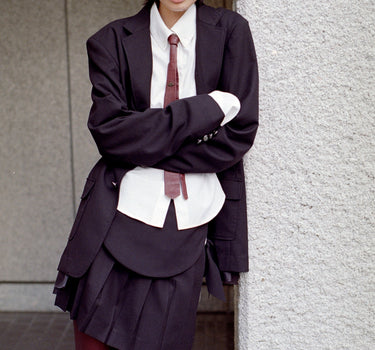 【ya-25013】 Oversized Jacket (solid color)