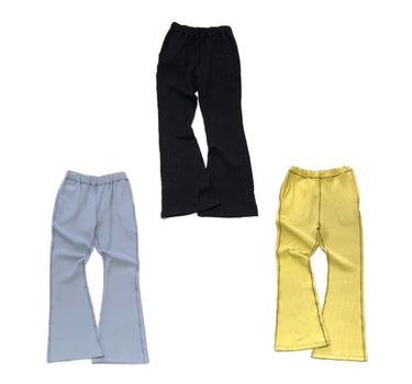 【ya-22022】rib knit flare pants