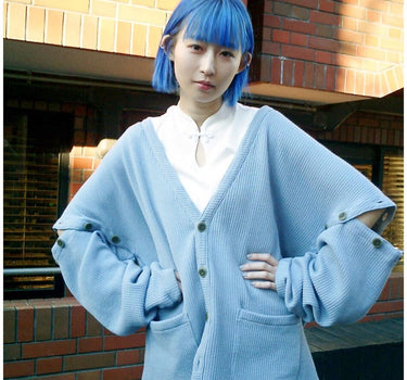 【ya-22021】rib knit cardigan