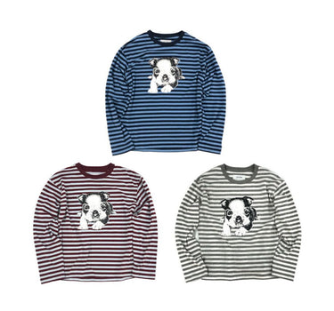 【ya-22017】print border longsleeve T shirt