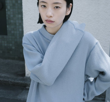 【ya-22016】rib knit longsleeve T shirt