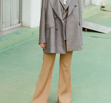 【ya-211007】center press flare pants