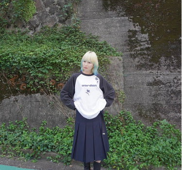 【ya-24123】raglan print T-shirt